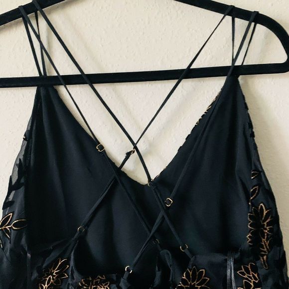 Lost & Wander Floral Velvet Embroidered Slip Dress - Picture 6 of 7